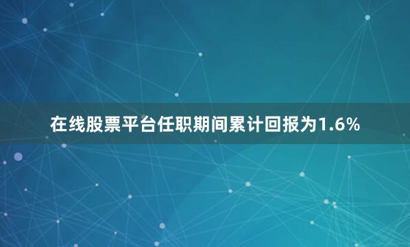 在线股票平台任职期间累计回报为1.6%